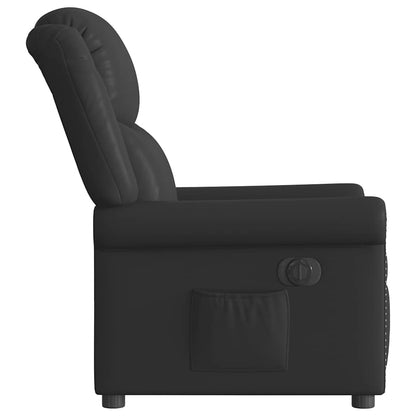 vidaXL Relaxsessel Elektrisch Glänzend Schwarz Kunstleder