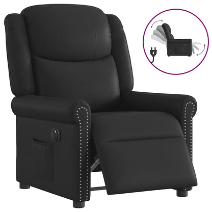 vidaXL Relaxsessel Elektrisch Glänzend Schwarz Kunstleder