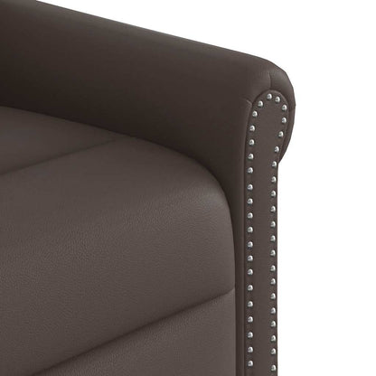 vidaXL Relaxsessel Elektrisch Glänzend Braun Kunstleder