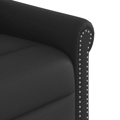 vidaXL Relaxsessel Aufstehen Elektrisch Glänzend Schwarz Kunstleder