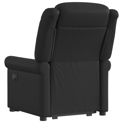 vidaXL Relaxsessel Aufstehen Elektrisch Glänzend Schwarz Kunstleder