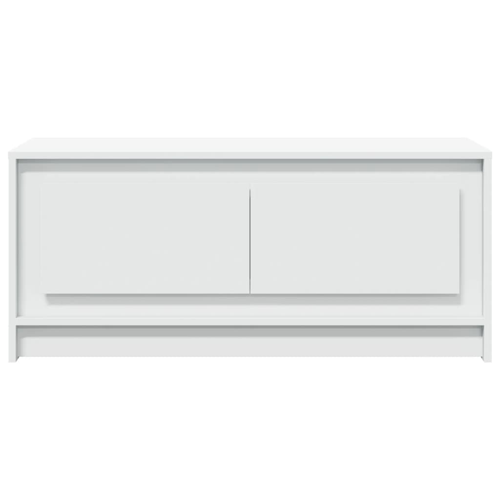 vidaXL Table basse à LED blanc en bois d'ingénierie