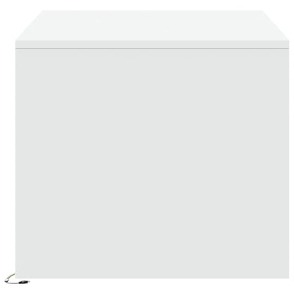 vidaXL Table basse à LED blanc en bois d'ingénierie