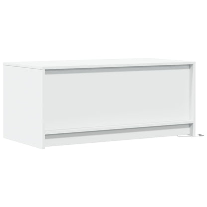 vidaXL Table basse à LED blanc en bois d'ingénierie