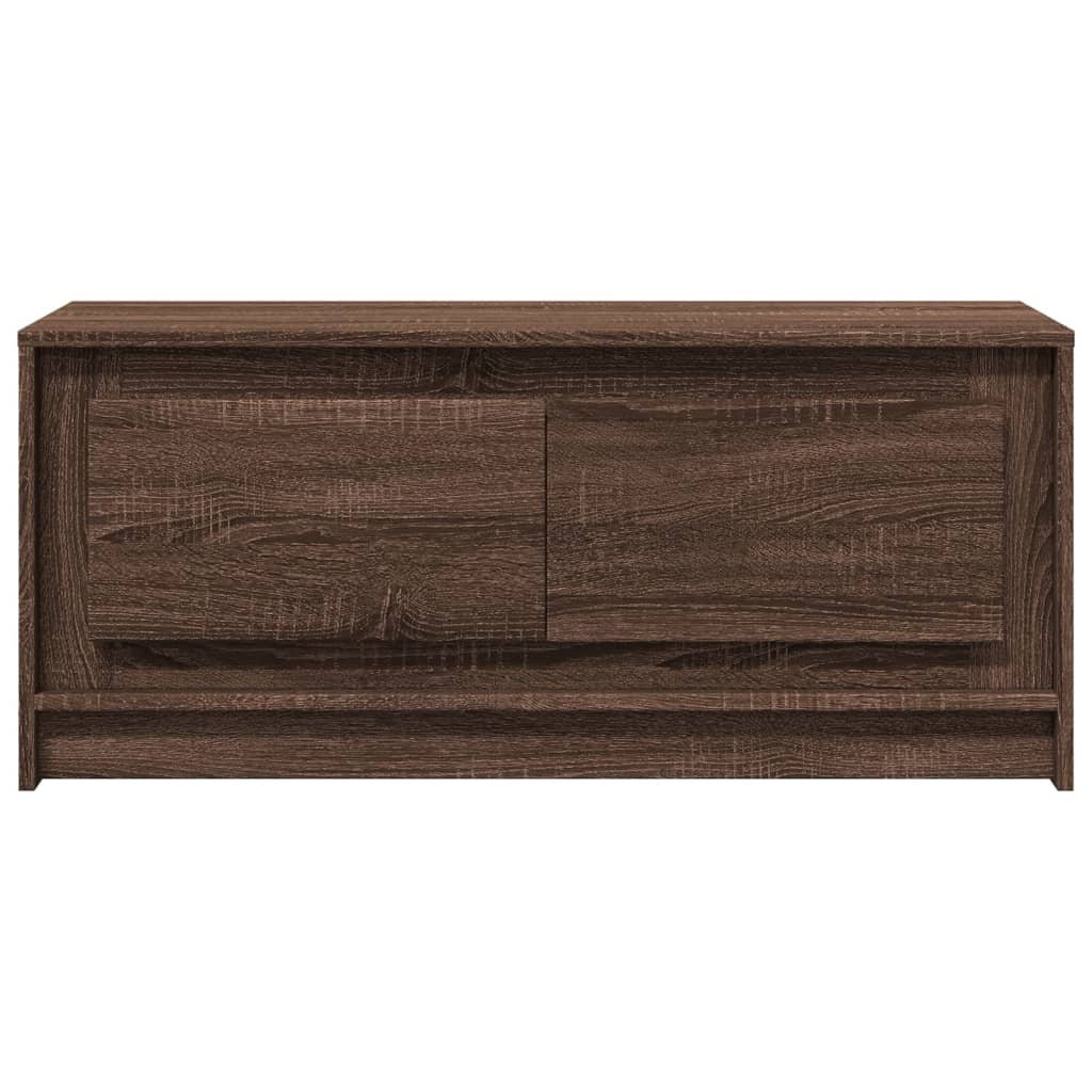 vidaXL Table basse LED marron aspect chêne Aggloméré