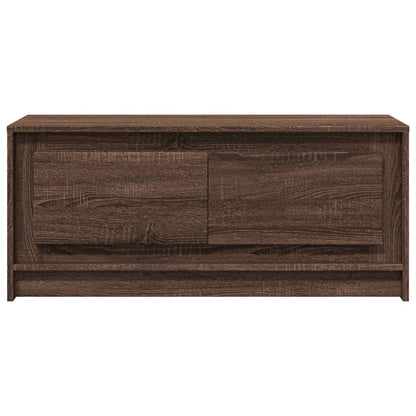 vidaXL Table basse LED marron aspect chêne Aggloméré