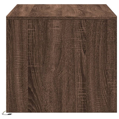 vidaXL Table basse LED marron aspect chêne Aggloméré