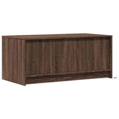 vidaXL Table basse LED marron aspect chêne Aggloméré