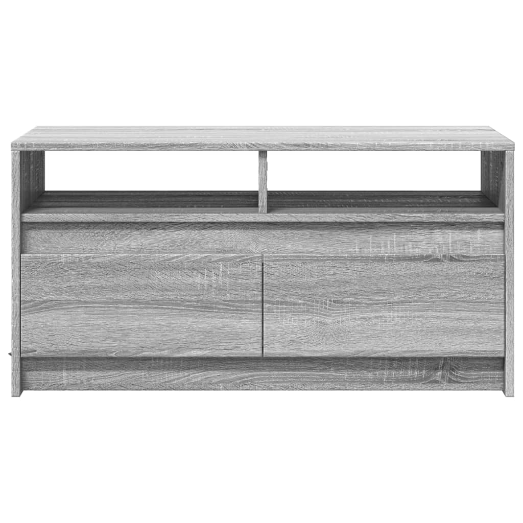 vidaXL LED-Couchtisch Grau Sonoma Holzwerkstoff