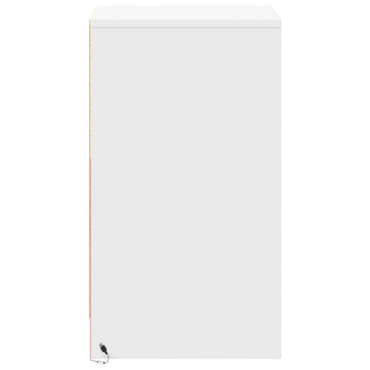 vidaXL Table de chevet avec lumières LED Blanc Bois d'ingénierie