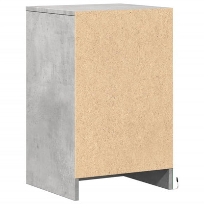 vidaXL Tables de chevet avec lumières LED 2 pcs Gris béton Bois d'ingénierie