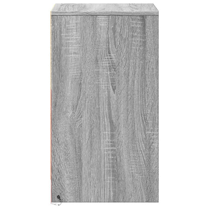 vidaXL Tables de chevet avec lumières LED 2 pcs Gris Sonoma en bois d'ingénierie