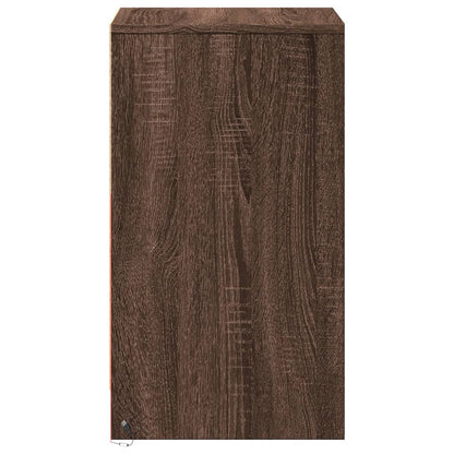vidaXL Tables de chevet avec lumières LED 2 pcs Chêne marron Bois d'ingénierie
