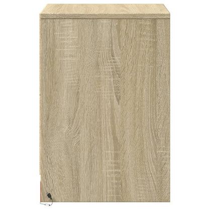 vidaXL Tables de chevet avec lumières LED 2 pcs Chêne Sonoma Bois d'ingénierie