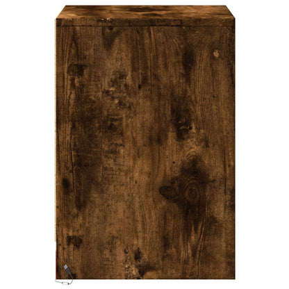 vidaXL Tables de chevet avec lumières LED 2 pcs Chêne fumé Bois d'ingénierie