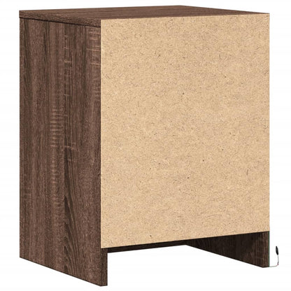vidaXL Tables de chevet avec lumières LED 2 pcs Chêne marron Bois d'ingénierie
