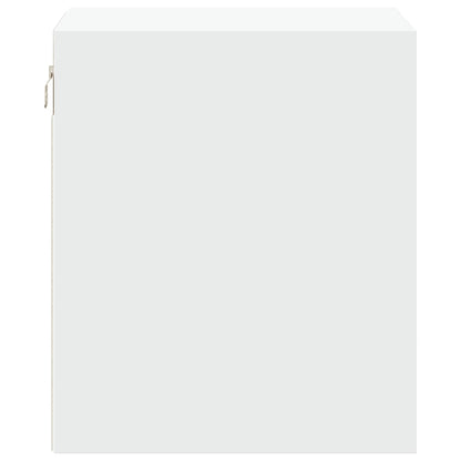 vidaXL Tables de chevet murales avec lumières LED 2 pcs Blanc