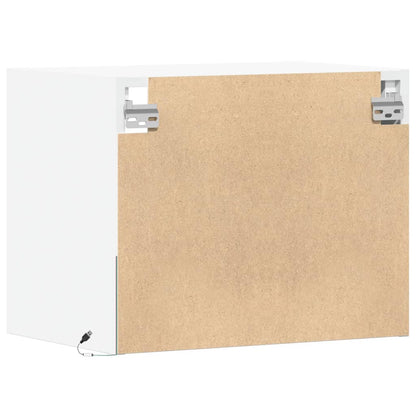 vidaXL Tables de chevet murales avec lumières LED 2 pcs Blanc