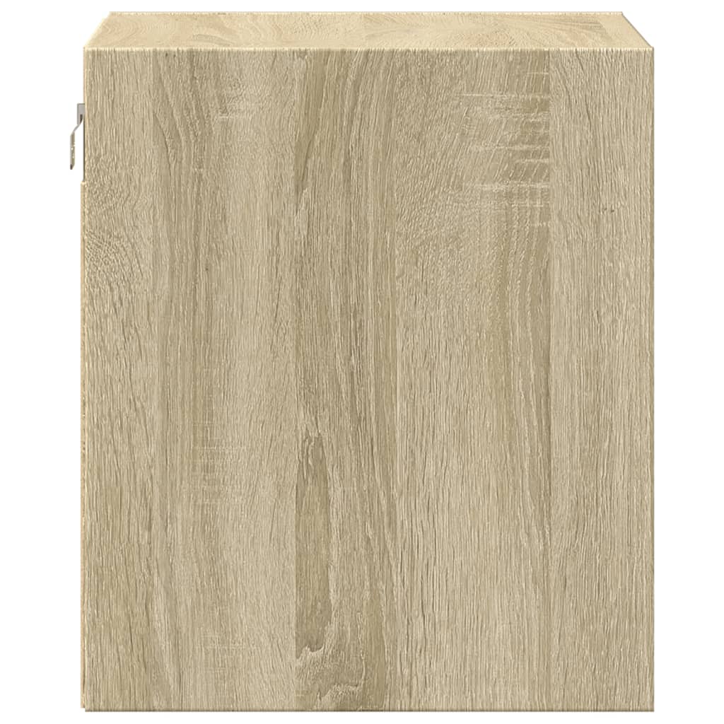 vidaXL Tables de chevet murales avec lumières LED 2 pcs Chêne Sonoma