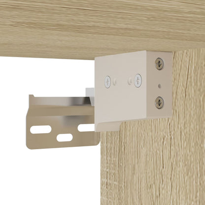 vidaXL Tables de chevet murales avec lumières LED 2 pcs Chêne Sonoma