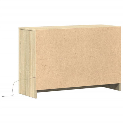 vidaXL TV-Schrank mit LED-Beleuchtung Sonoma-Eiche 91x34x61 cm