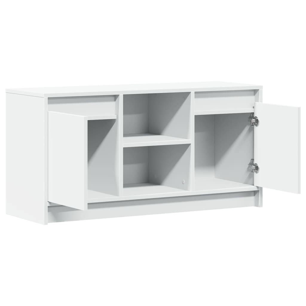 Meuble TV vidaXL avec éclairage LED blanc 100x34x50 cm aggloméré