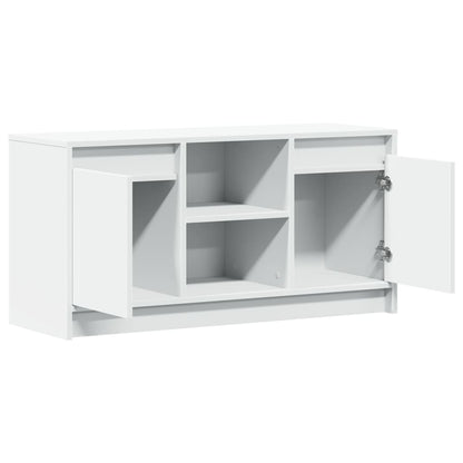 Meuble TV vidaXL avec éclairage LED blanc 100x34x50 cm aggloméré