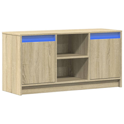 Meuble TV vidaXL avec éclairage LED chêne Sonoma 100x34x50 cm