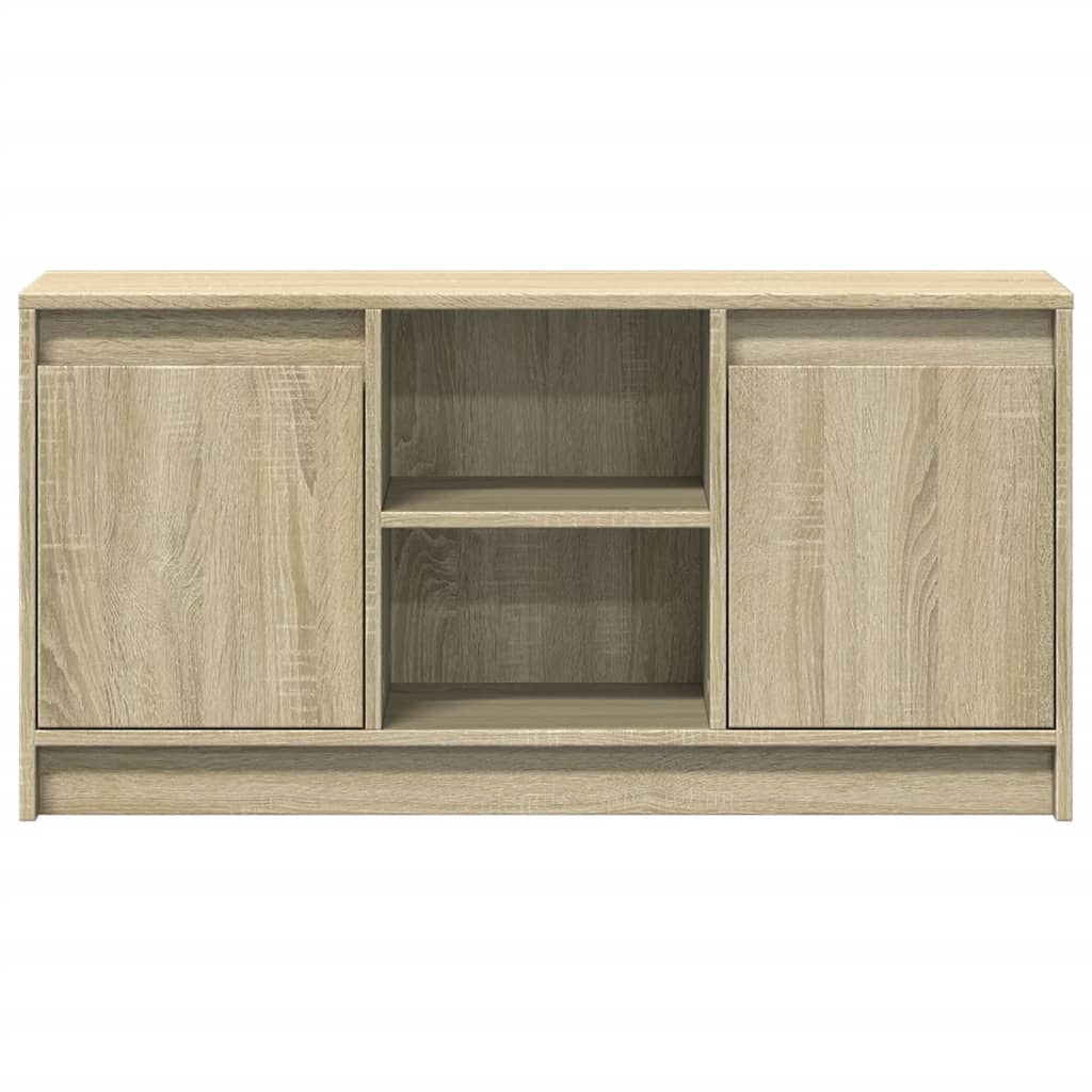 Meuble TV vidaXL avec éclairage LED chêne Sonoma 100x34x50 cm