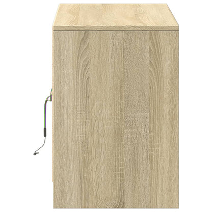 Meuble TV vidaXL avec éclairage LED chêne Sonoma 100x34x50 cm