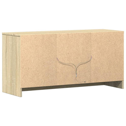 Meuble TV vidaXL avec éclairage LED chêne Sonoma 100x34x50 cm