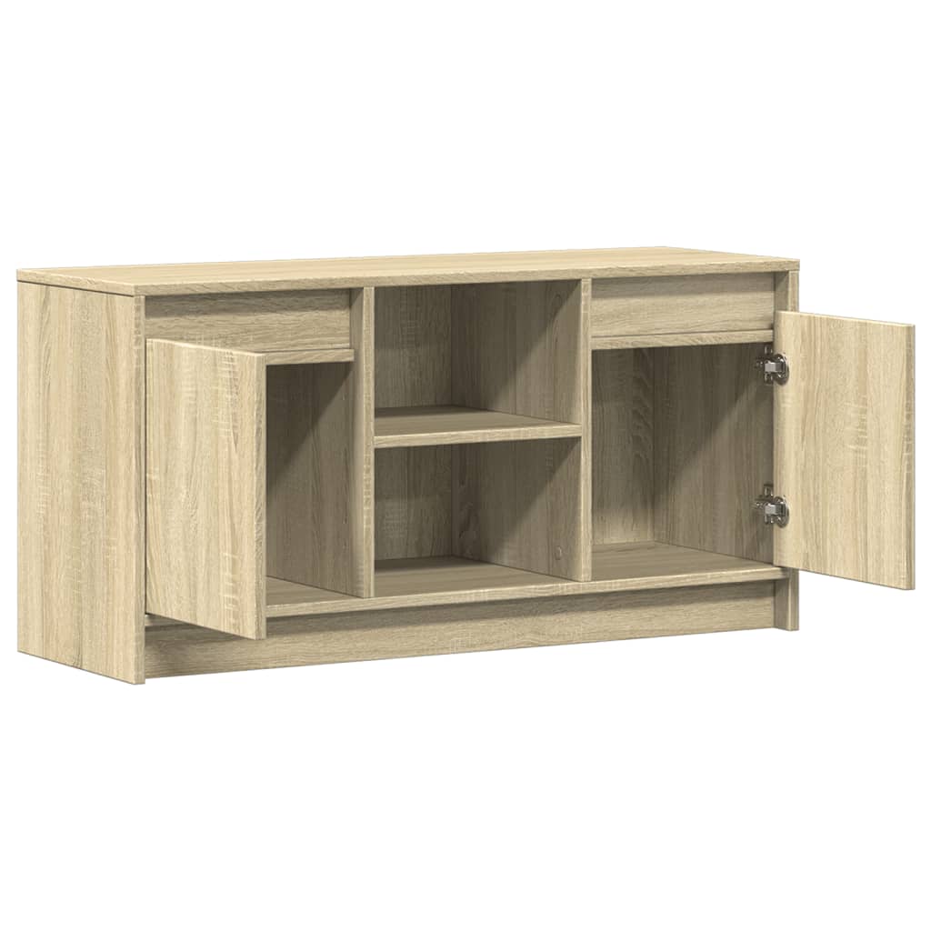 Meuble TV vidaXL avec éclairage LED chêne Sonoma 100x34x50 cm