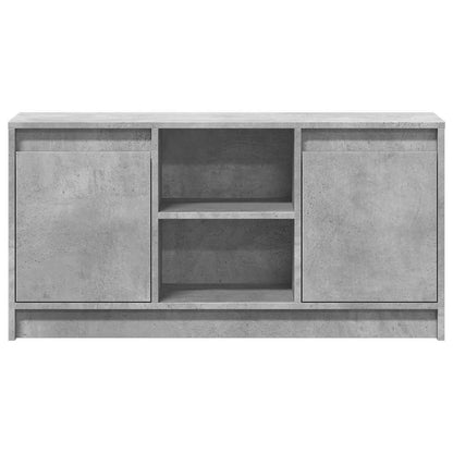 vidaXL Meuble TV avec lumières LED Gris béton 100x34x50 cm