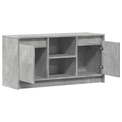 vidaXL Meuble TV avec lumières LED Gris béton 100x34x50 cm