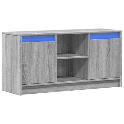 Meuble TV vidaXL avec éclairage LED Gris Sonoma 100x34x50 cm