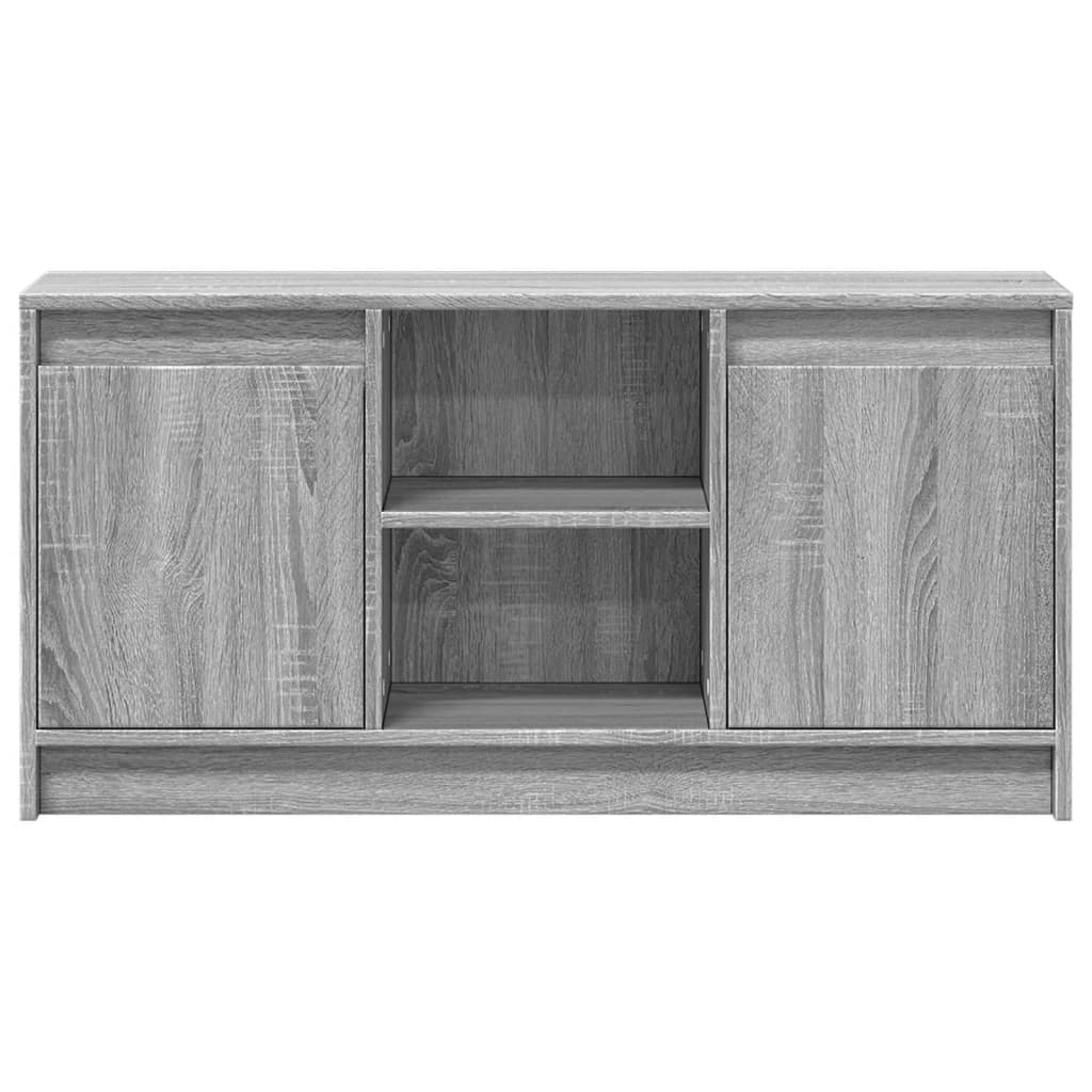 Meuble TV vidaXL avec éclairage LED Gris Sonoma 100x34x50 cm