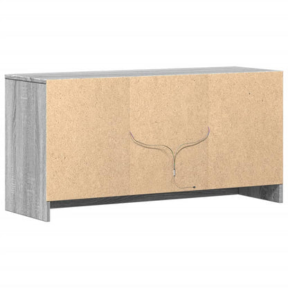 Meuble TV vidaXL avec éclairage LED Gris Sonoma 100x34x50 cm