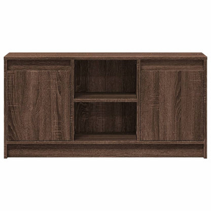 vidaXL Meuble TV avec éclairage LED Chêne brun 100x34x50 cm
