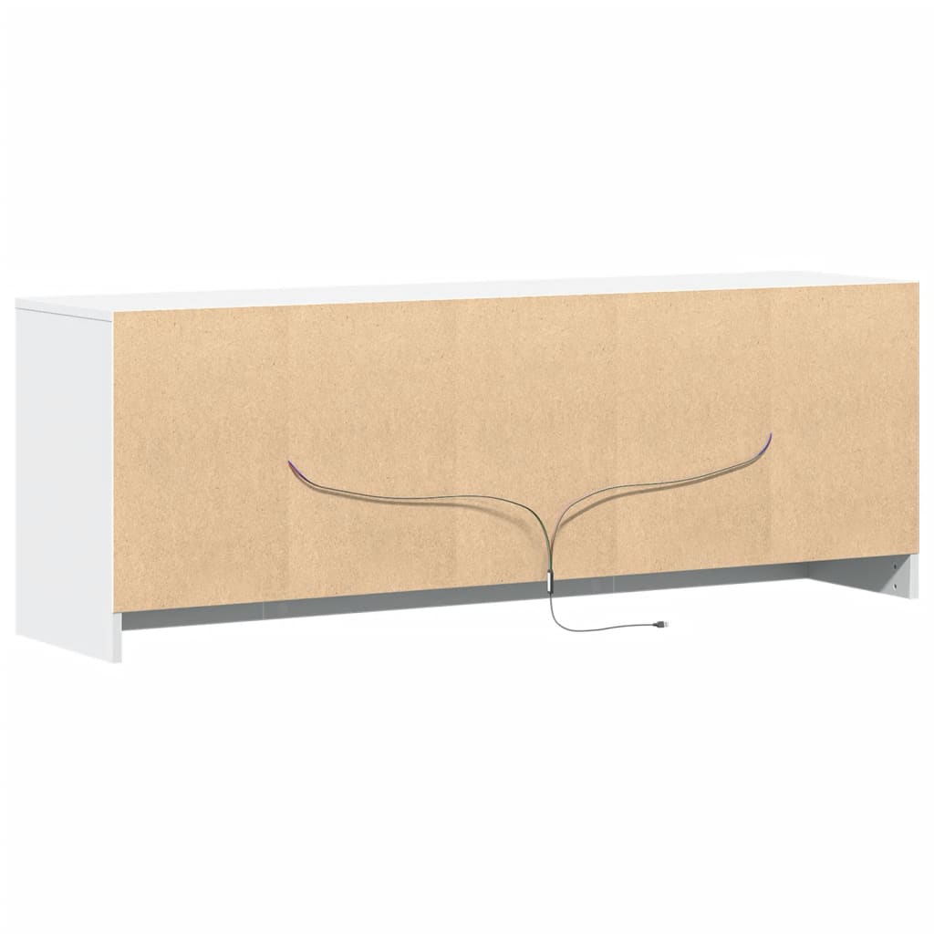 vidaXL TV-Schrank mit LED-Beleuchtung Weiß 139,5x34x50cm Holzwerkstoff