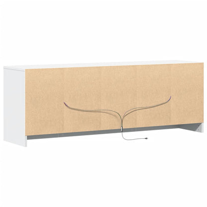 vidaXL TV-Schrank mit LED-Beleuchtung Weiß 139,5x34x50cm Holzwerkstoff