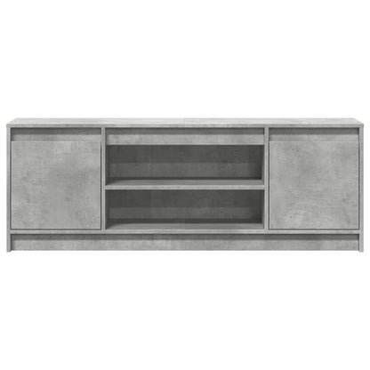 vidaXL Meuble TV avec éclairage LED Gris béton 139,5x34x50 cm
