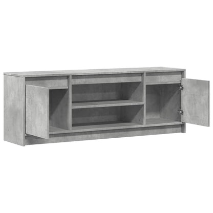 vidaXL Meuble TV avec éclairage LED Gris béton 139,5x34x50 cm