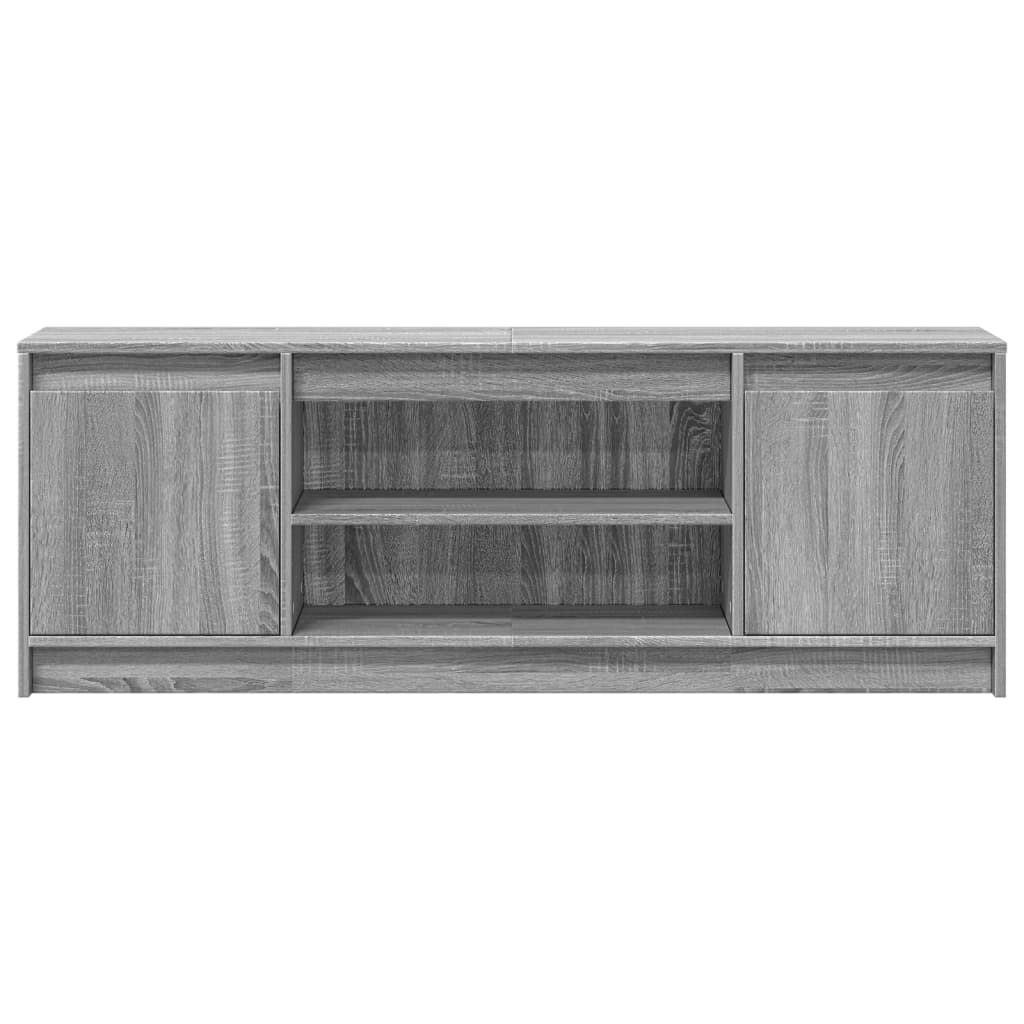 vidaXL TV-Schrank mit LED-Beleuchtung Grau Sonoma 139,5x34x50 cm