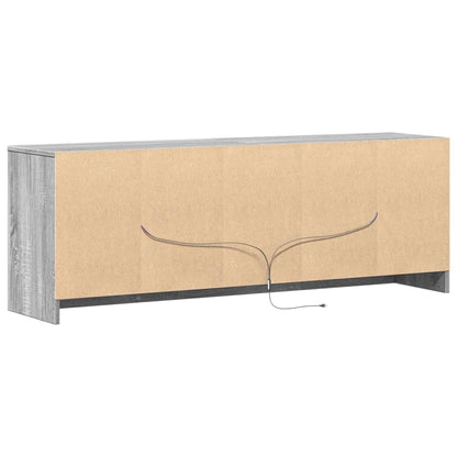 vidaXL TV-Schrank mit LED-Beleuchtung Grau Sonoma 139,5x34x50 cm