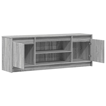 vidaXL TV-Schrank mit LED-Beleuchtung Grau Sonoma 139,5x34x50 cm