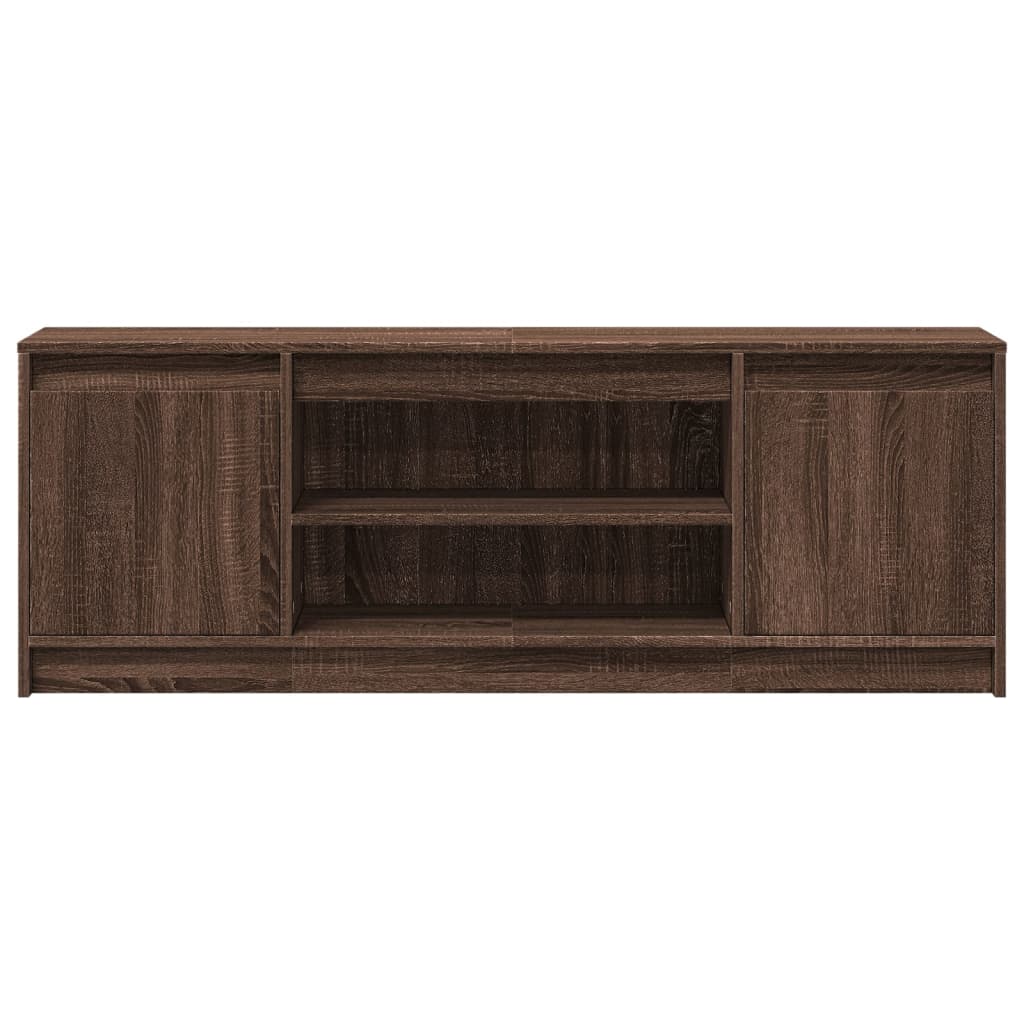 Meuble TV vidaXL avec éclairage LED aspect chêne marron 139,5x34x50cm