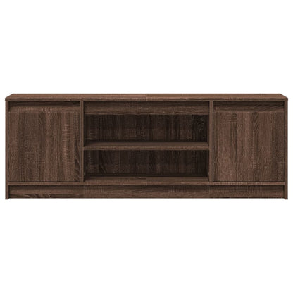 Meuble TV vidaXL avec éclairage LED aspect chêne marron 139,5x34x50cm