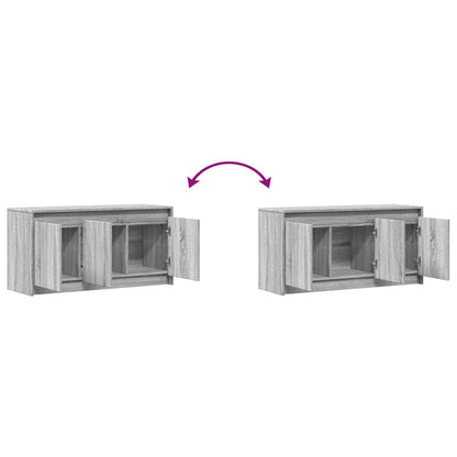 vidaXL TV-Schrank mit LED-Beleuchtung Grau Sonoma 100x34x50 cm