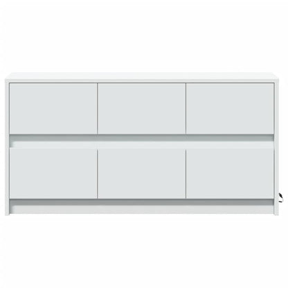 Meuble TV vidaXL avec éclairage LED blanc 100x34x50 cm aggloméré