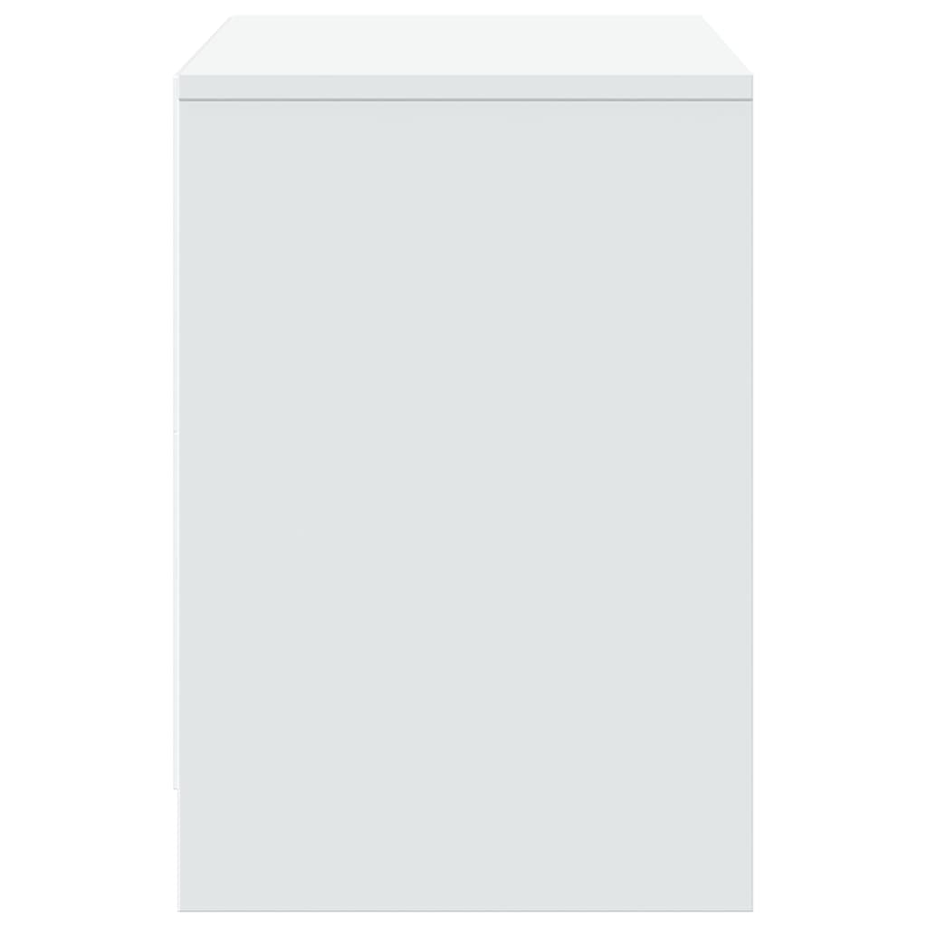 Meuble TV vidaXL avec éclairage LED blanc 100x34x50 cm aggloméré